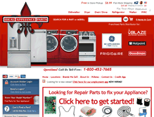 Tablet Screenshot of idealappliance.com